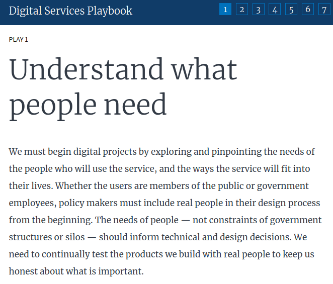 USDS Play: Understand what people need