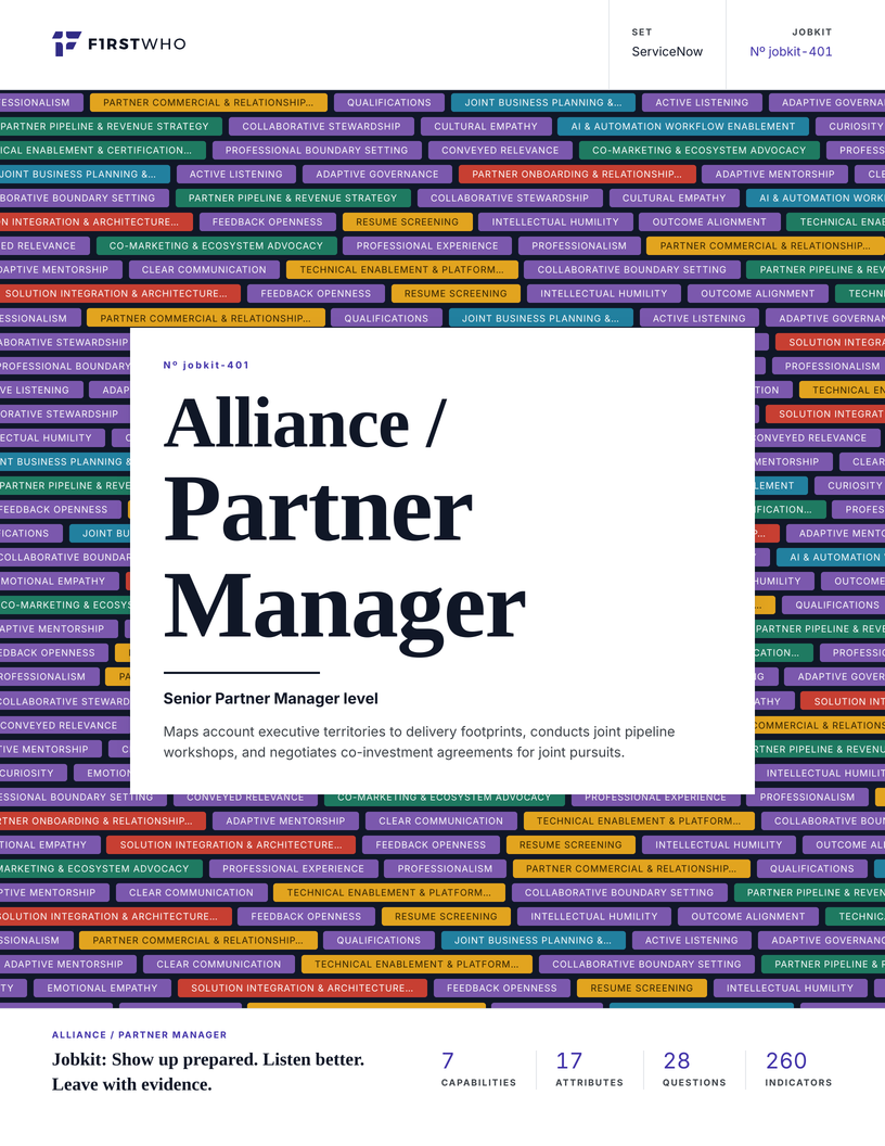 Cover of the Alliance / Partner Manager job kit