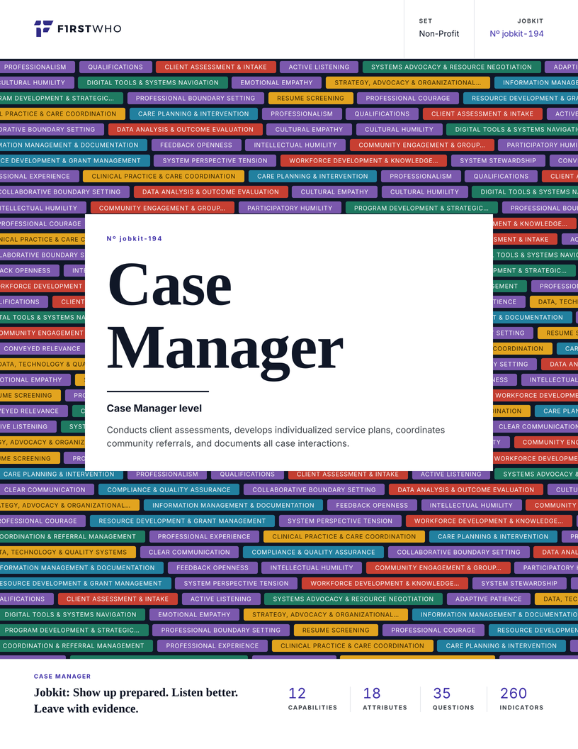 Cover of the Case Manager job kit