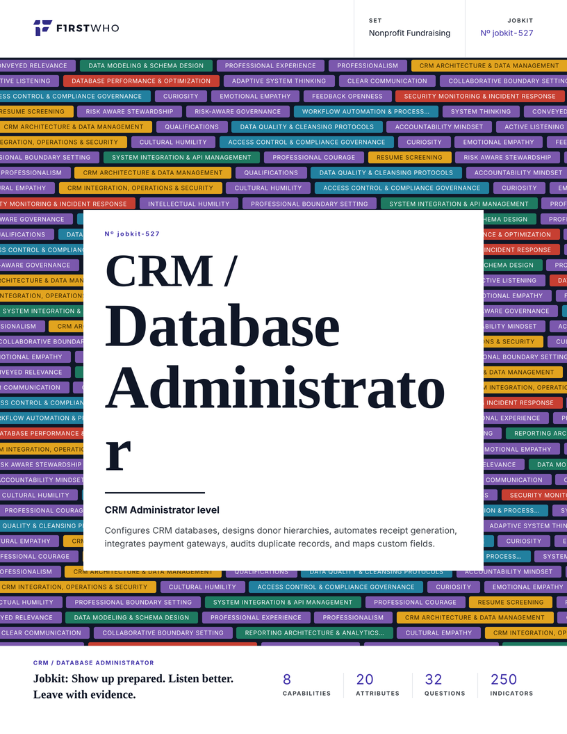 Cover of the CRM / Database Administrator job kit