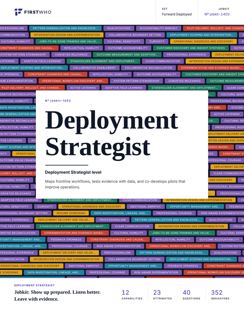 Cover of the Deployment Strategist job kit