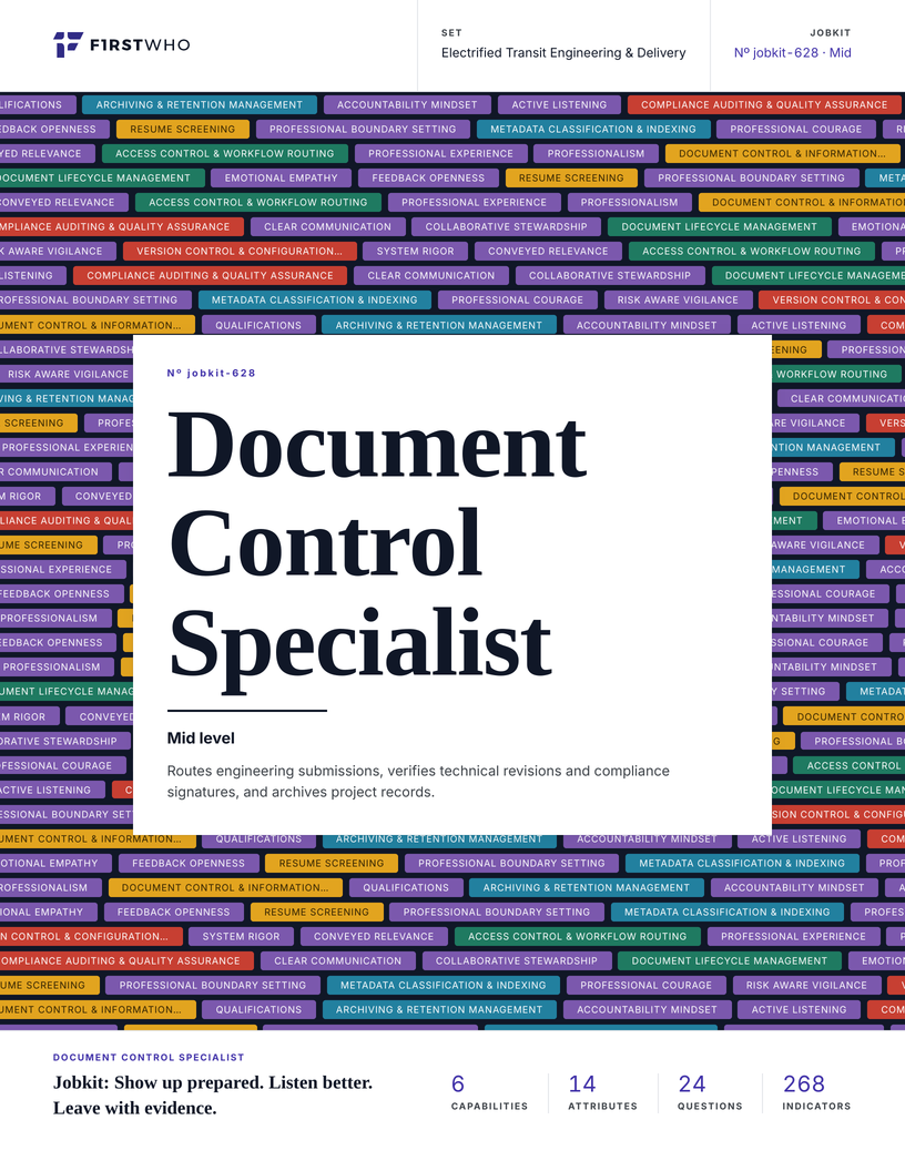 Cover of the Document Control Specialist job kit