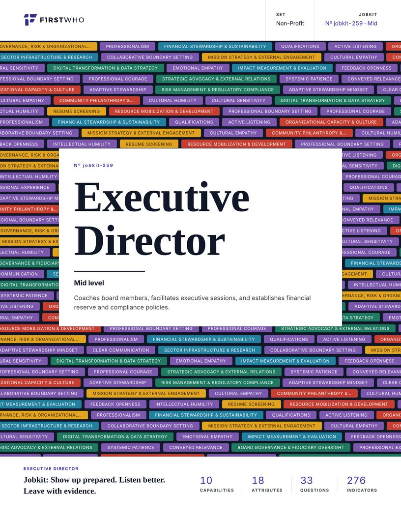 Cover of the Executive Director job kit