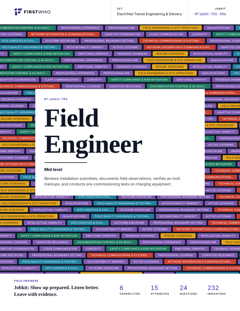 Cover of the Field Engineer job kit