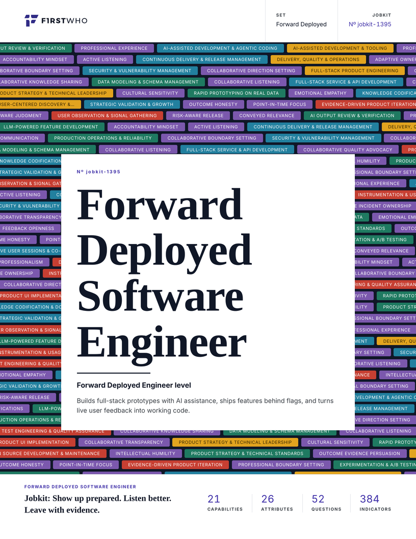 Cover of the Forward Deployed Software Engineer job kit