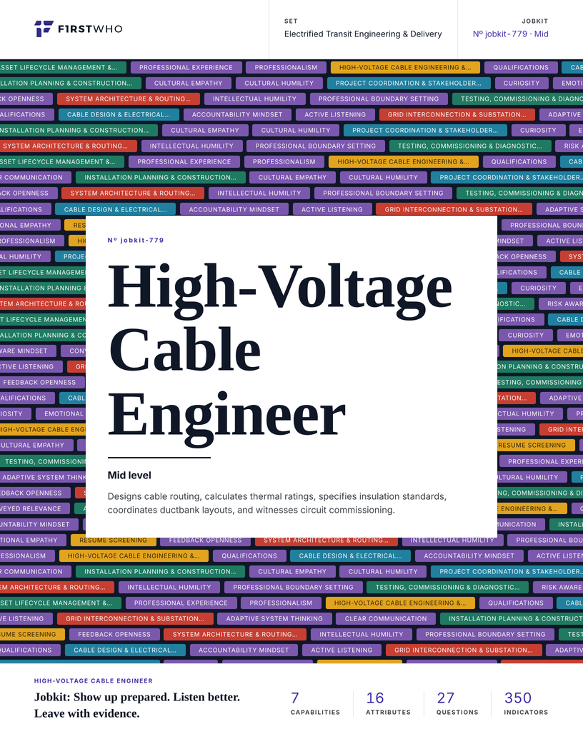 Cover of the High-Voltage Cable Engineer job kit