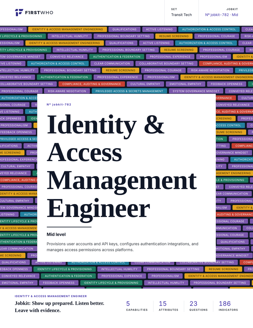 Cover of the Identity & Access Management Engineer job kit