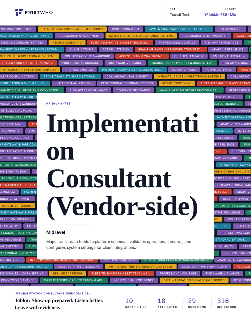 Cover of the Implementation Consultant (Vendor-side) job kit
