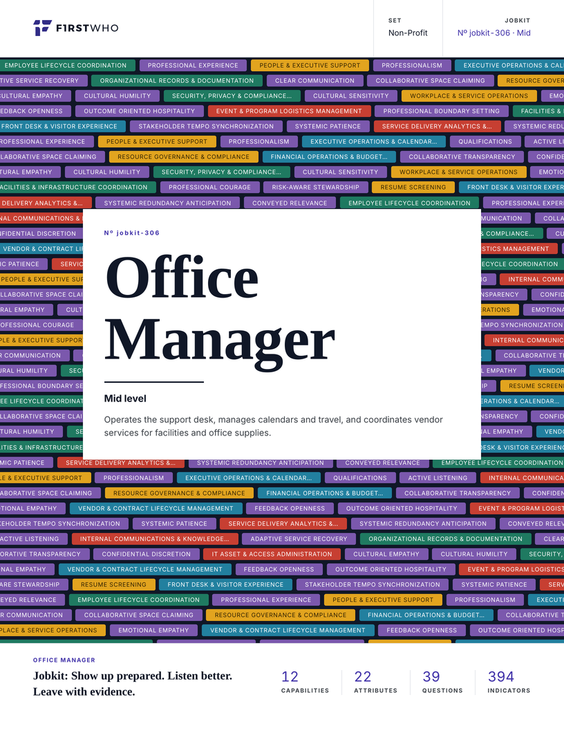 Cover of the Office Manager job kit