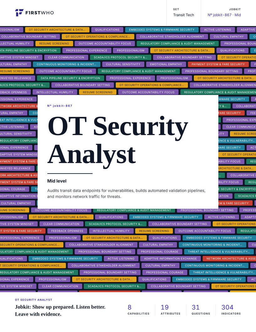 Cover of the OT Security Analyst job kit