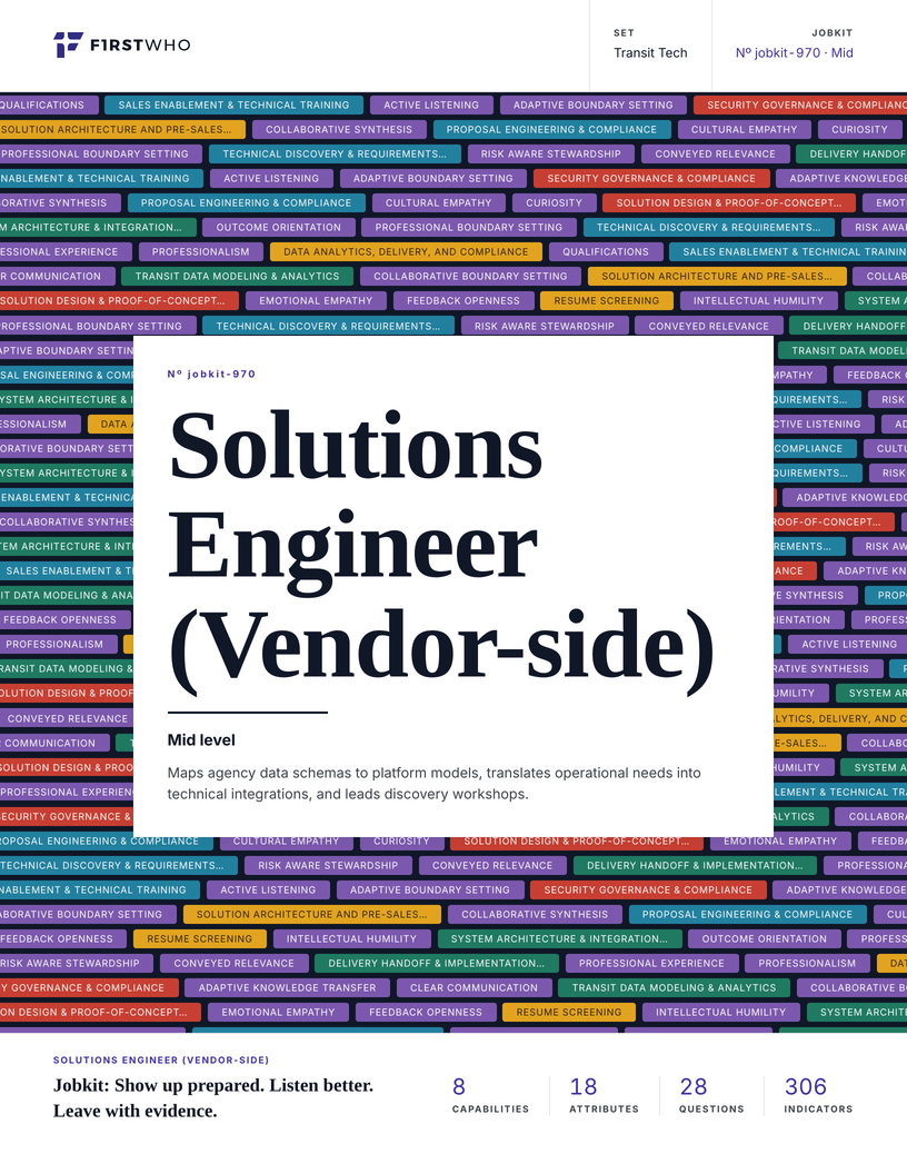 Cover of the Solutions Engineer (Vendor-side) job kit