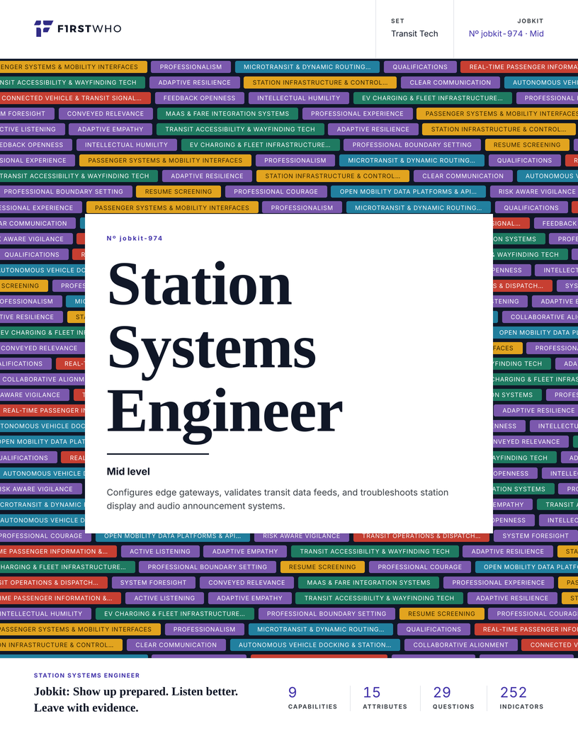 Cover of the Station Systems Engineer job kit