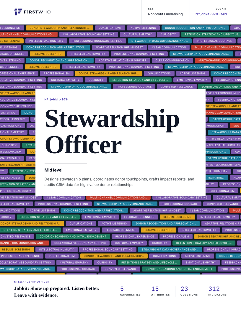 Cover of the Stewardship Officer job kit