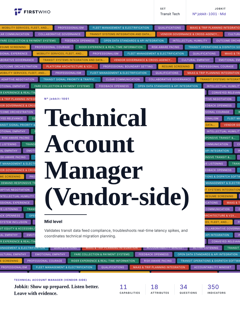 Cover of the Technical Account Manager (Vendor-side) job kit